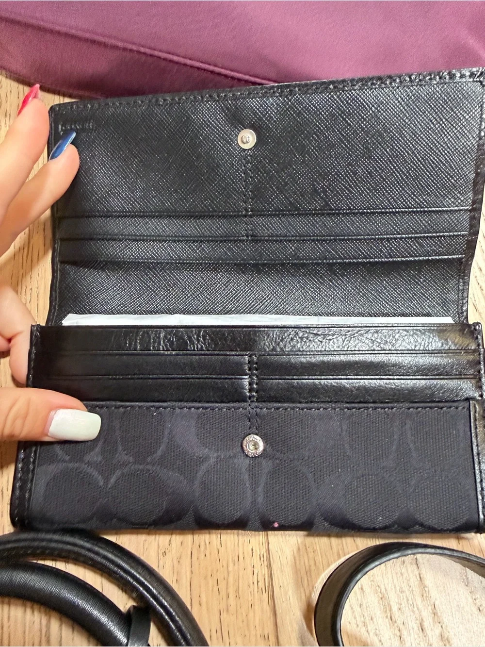 Classic Black Women's Wallet Clutch